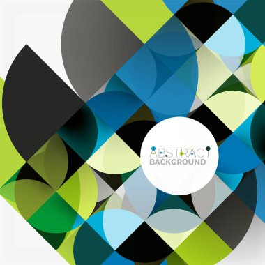 Kağıt daire kesim, mozaik mix geometrik desen tasarım