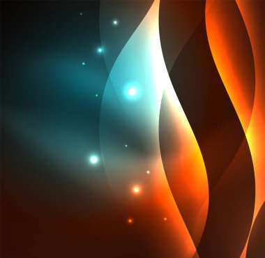 Neon ışıklı dalgalar