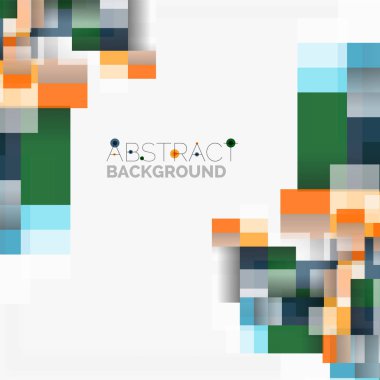 Soyut engeller şablon tasarım arka plan, beyaz, basit geometrik şekiller düz çizgiler ve dikdörtgenler