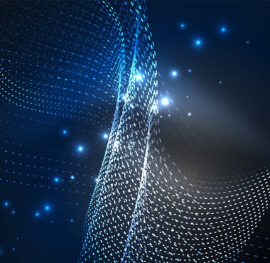 Vektör dalga parçacıklar arka plan