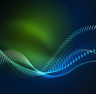 Vektör dalga parçacıklar arka plan