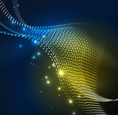 Vektör dalga parçacıklar arka plan