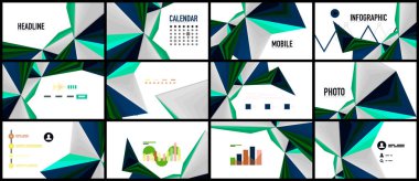 Modern üçgen sunu şablonu