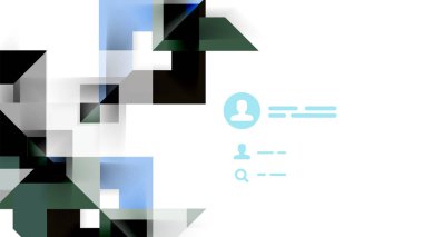 İş tanıtımı geometrik şablonu