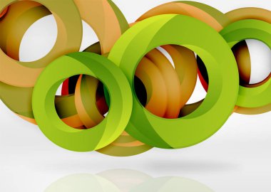 Modern 3d yüzük vektör arka plan