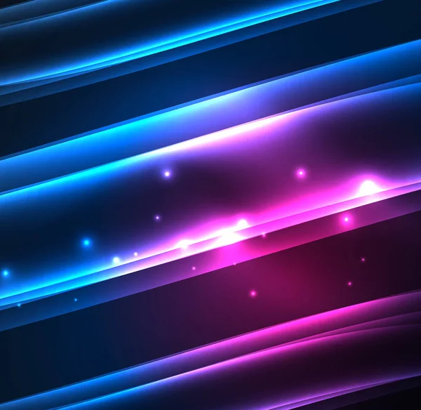 Enerji hatları, karanlıkta parlayan dalgalar vektör arka plan