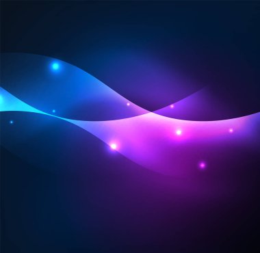 Neon ışıklı dalgalar