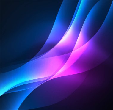 Neon ışıklı dalgalar