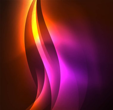 Neon ışıklı dalgalar