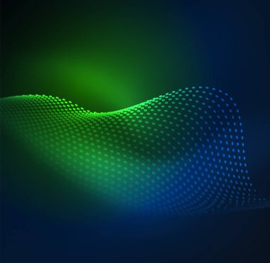 Tasarım şablonu parlayan parçacıkları dalga