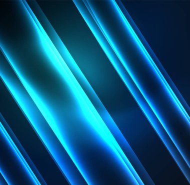 Enerji hatları, karanlıkta parlayan dalgalar vektör arka plan