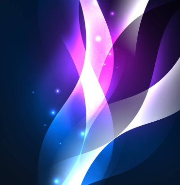 Neon ışıklı dalgalar