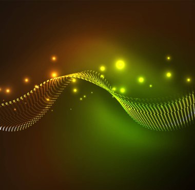 Vektör dalga parçacıklar arka plan