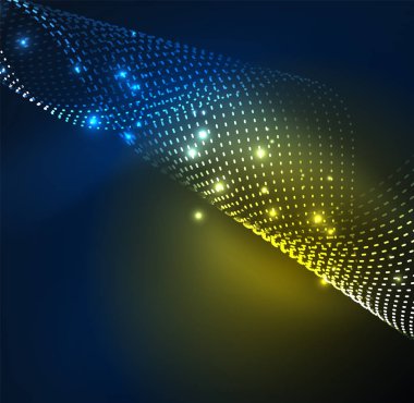 Vektör dalga parçacıklar arka plan