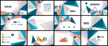 Modern üçgen sunu şablonu