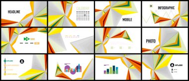 Modern üçgen sunu şablonu