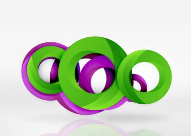 Modern 3d yüzük vektör arka plan