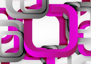 Işık geometrik şekiller kareler gri 3d uzay