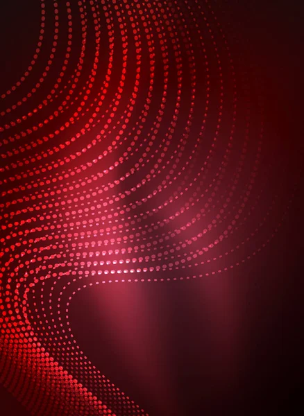 Parçacıklar koyu renk arka plan üzerinde oluşturulan parlayan dalga