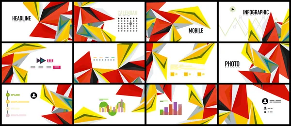 Modern üçgen sunu şablonu