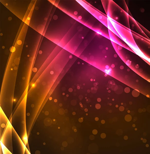 Enerji hatları, karanlıkta parlayan dalgalar vektör arka plan