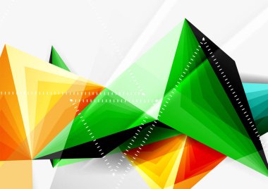 Vektör düşük Poli tarzı 3d üçgen çizgi