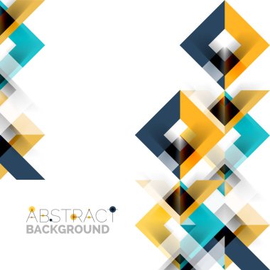 Beyaz Modern kare geometrik desen tasarım