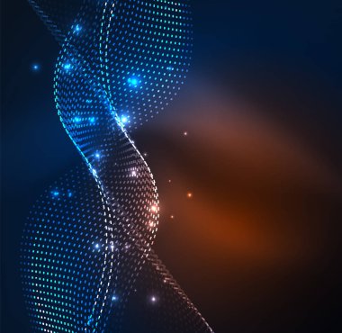 Vektör dalga parçacıklar arka plan