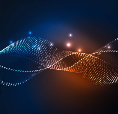 Vektör dalga parçacıklar arka plan