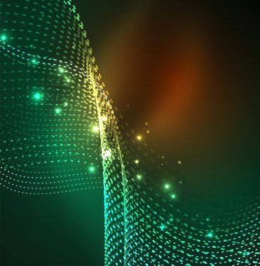 Vektör dalga parçacıklar arka plan