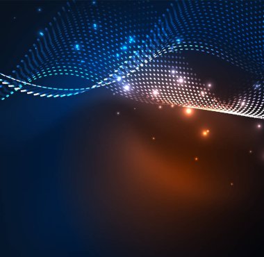 Vektör dalga parçacıklar arka plan