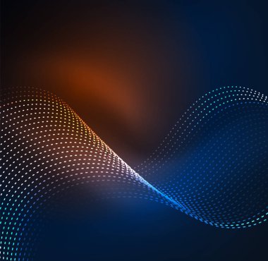 Vektör dalga parçacıklar arka plan