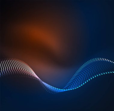 Vektör dalga parçacıklar arka plan