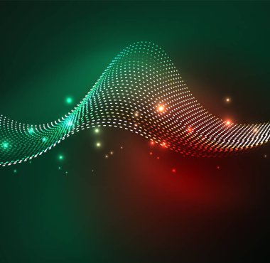 Vektör dalga parçacıklar arka plan