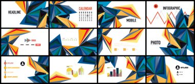 Modern üçgen sunu şablonu