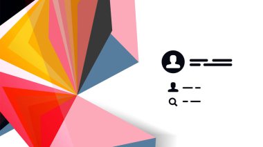 Modern üçgen sunu şablonu