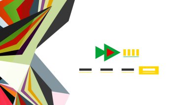 Modern üçgen sunu şablonu