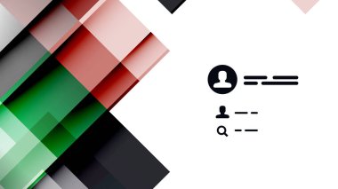 İş tanıtımı geometrik şablonu