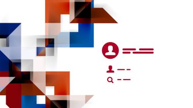 İş tanıtımı geometrik şablonu