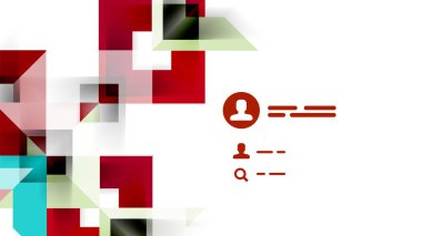 İş tanıtımı geometrik şablonu