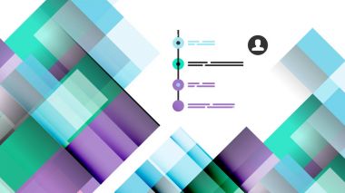 İş tanıtımı geometrik şablonu