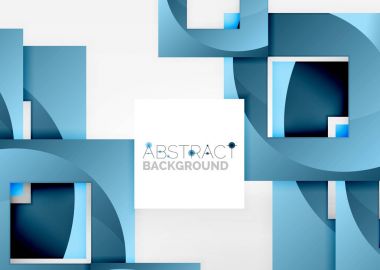 Işık Geometrik nesneyi kareler 3B alanı, arka plan