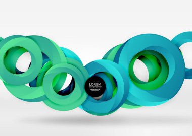 Modern 3d yüzük vektör arka plan