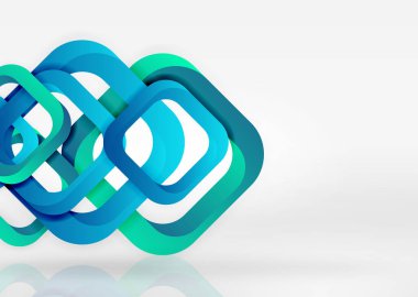 Işık geometrik şekiller kareler gri 3d uzay