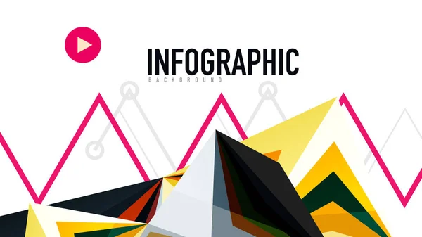 Сучасний шаблон презентації трикутника — стоковий вектор