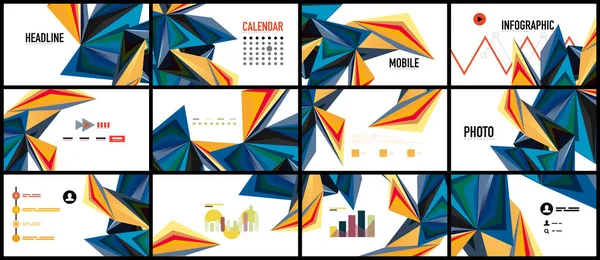 Modern üçgen sunu şablonu