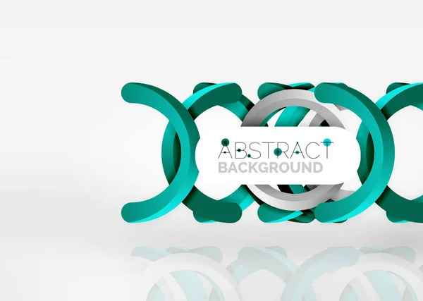 Modern 3d ring vector abstract background — Stock Vector