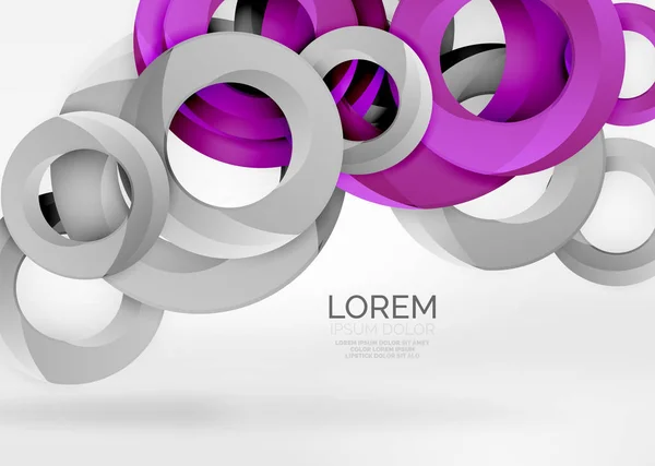 Moderne 3d ring vector abstracte achtergrond — Stockvector