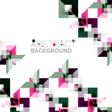 Beyaz Modern kare geometrik desen tasarım