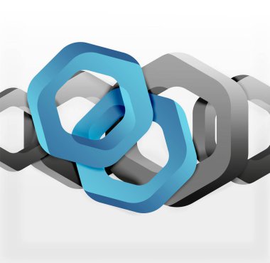 Üst üste gelen altıgenler arka planı Tasarla